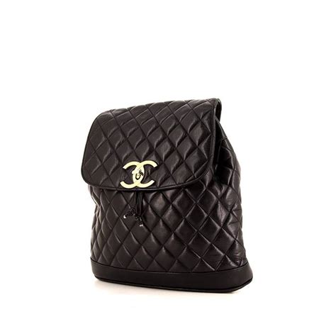 borse a zaino da donna in pelle nera chanel